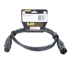 Cordon Micro XLR 3 mâle - XLR 3 femelle Premium - 1m - BLACKCABLE
