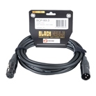 Cordon Micro XLR 3 mâle - XLR 3 femelle Premium - 3m - BLACKCABLE