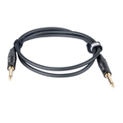 Cordon Jack 6.35 mâle-mâle Mono Premium - 1m - BLACKCABLE 