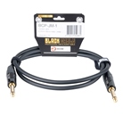 Cordon Jack 6.35 mâle-mâle Mono Premium - 1m - BLACKCABLE 