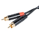 Cordon 2x Jack 6.35 mono - 2x RCA mâle - Premium - 3m - BLACKCABLE