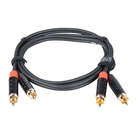 Cordon Cinch 2x RCA mâle - 2x RCA mâle - Premium - 1m - BLACKCABLE 