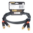 Cordon Cinch 2x RCA mâle - 2x RCA mâle - Premium - 1m - BLACKCABLE 