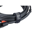 Cordon Cinch 2x RCA mâle - 2x RCA mâle - Premium - 3m - BLACKCABLE 