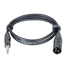 Cordon XLR 3 mâle - Jack 6.35 mâle Stéréo Premium - 1m - BLACKCABLE 