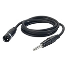 Cordon micro BLACKCABLE Premium XLR 3 mâle-Jack 6,35mm Stéréo femelle