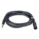 Cordon XLR 3 mâle - Jack 6.35 mâle Stéréo Premium - 5m - BLACKCABLE 
