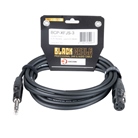 Cordon XLR 3 femelle - Jack 6.35 mâle Stéréo Premium 3m - BLACKCABLE 