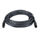 Cordon DMX 3 points mâle-femelle Premium - Longueur 20m - BLACKCABLE 