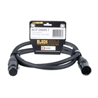 Cordon DMX 5 points mâle-femelle Premium - Longueur 1m - BLACKCABLE 