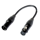 Cordon adaptateur BLACKCABLE Premium DMX 3p mâle - 5p femelle - 25cm