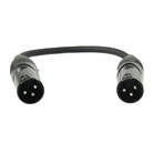 Double cordon micro Bretelle BLACKCABLE Premium XLR 3 femelle - mâle