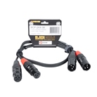 Cordon 2x XLR 3 mâle - 2x XLR 3 femelle - Premium - 0.6m - BLACKCABLE