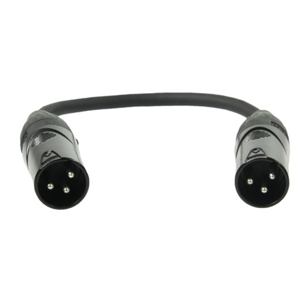Cordon 2x XLR 3 mâle - 2x XLR 3 femelle - Premium - 1m - BLACKCABLE