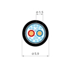 Câble micro noir ultra flexible analogique REAN YME220 - 100m 