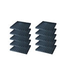 Foam100  - Pack de 10 mousses acoustiques alvéolées - noir
