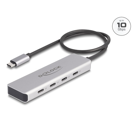 Hub USB 10Gb/s DELOCK 4 ports USB Type C