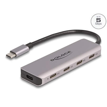 Hub USB 5Gb/s DELOCK 4 ports USB Type C