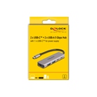 Hub USB 5Gb/s DELOCK 2 ports USB Type C et 2 USB Type A