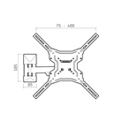 Support écran mural orientable et inclinable - VESA 400
