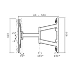 Support écran mural orientable et inclinable - VESA 600