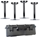 Pack de 4 éclairages de table IP54 6 x 4W en valise + acc FLASH 