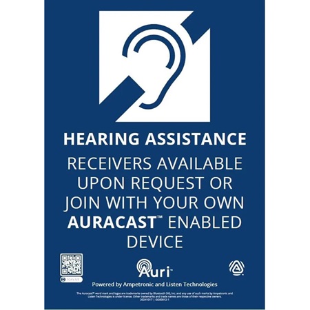 AURI Listen Technologies - Signalétique de présence d'un système AURI