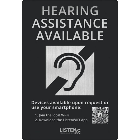 Listen WIFI - plaque d'affichage - sensibilisation pour mal entendant