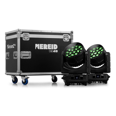 Nereid 1940 - pack de 2 lyres Wash/Beam IP65 19 x 40W led BeamZ Pro