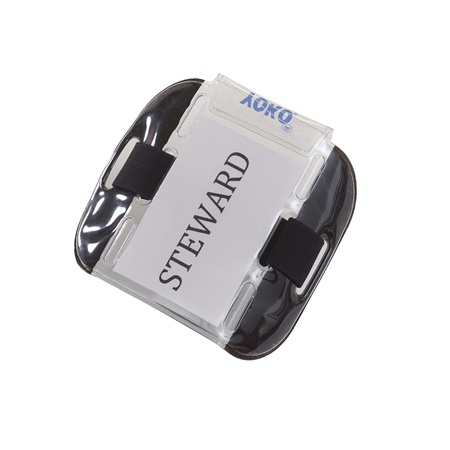 Brassard d'identification 100% PVC NOIR élastique ajustable