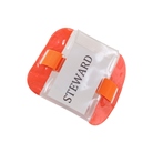 Brassard d'identification 100% PVC ORANGE FLUO élastique ajustable