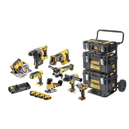 Kit Premium 8 outils XR 18V brushless - 4 batteries - 3 Coffrets 