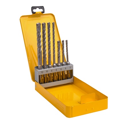 Coffret de 7 forets SDS-Plus diam : 5, 6 (x2), 8 (x2), 10, 12 DEWALT