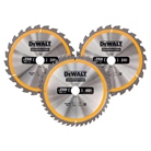 Coffret plastique de 3 lames Construction pour scie circulaire DEWALT