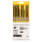 Coffret de 10 lames de scie sauteuse bois Attache en T DEWALT