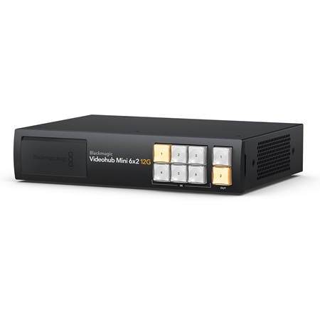 Grille de commutation vidéo Blackmagic Videohub Mini 6x2 12G