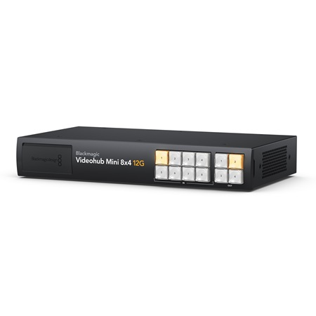 Grille de commutation vidéo Blackmagic Videohub Mini 8x4 12G