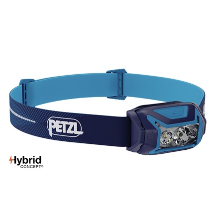 Lampe frontale blanche et rouge Led PETZL Actik Core - Bleu
