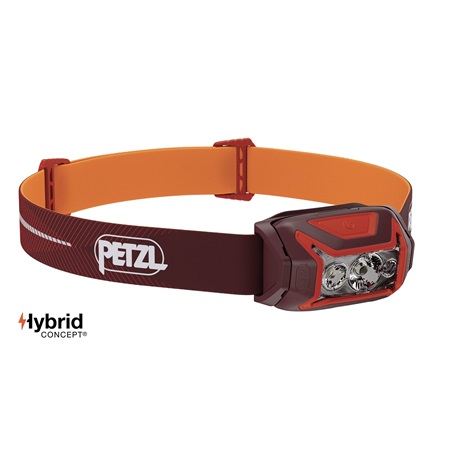 Lampe frontale blanche et rouge Led PETZL Actik Core - Rouge