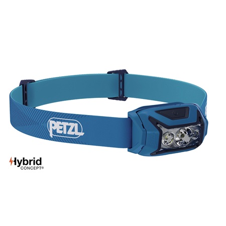 Lampe frontale blanche et rouge Led PETZL Actik - Bleu