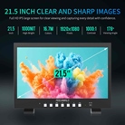 Moniteur LCD vidéo broadcast 3G-SDI HDMI FEELWORLD FVM215-1000 21.5''