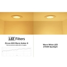 Lot de 6 filtres adhésif LEE FILTERS ZIRCON 809 Warm Amber 8