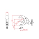 Collier Doughty rapide noir CMU 50kg pour tube de 38 à 51mm IP58650