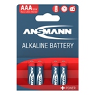 Lot de 4 piles LR03 - AAA - Alcaline Ansmann