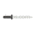 Lot de 250 rivets aveugles NOIRS à tête plate 4 x 12mm