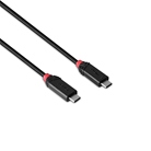 Cordon USB 4 type C mâle/mâle - 2m - Noir LINDY Black Line