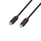 Cordon USB 4 type C mâle/mâle - 2m - Noir LINDY Black Line
