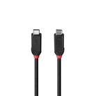 Cordon USB 4 type C mâle/mâle - 2m - Noir LINDY Black Line