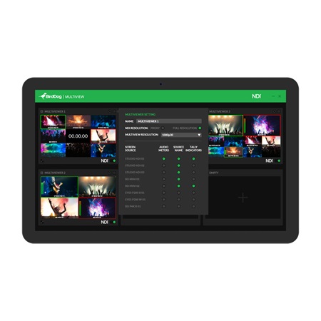 Logiciel 6 sorties 4x4 BirdDog Multiview Pro - NDI Multiviewer Pro