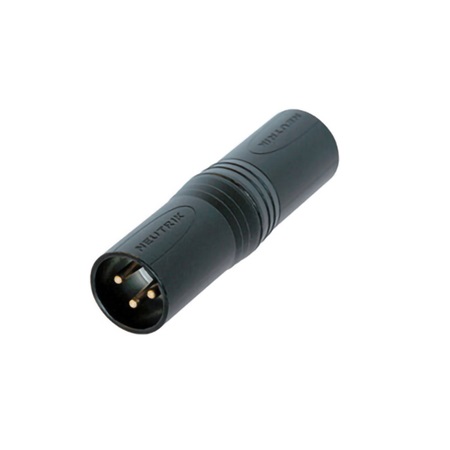 Adaptateur XLR 3 mâle - XLR 3 mâle noir NEUTRIK NA3MM-B